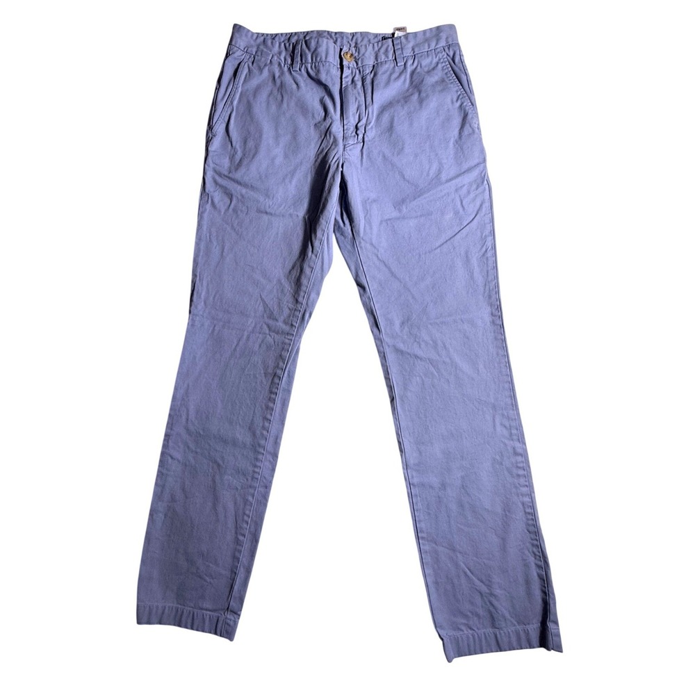 Vineyard Vines Mens Breaker Pants 33x34 Blue Cotton Chino Straight Leg-2265